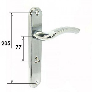 227-77 CR-L Дверная ручка на планке хром (Левая) (12)